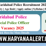 Faridabad Police SPO Recruitment 2025