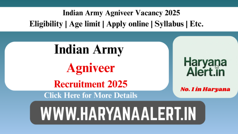 Indian Army Agniveer Recruitment 2025-Apply online
