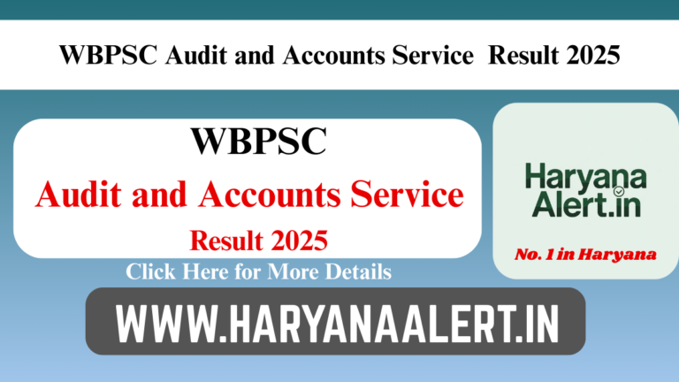 WBPSC Audit and Accounts Service Result 2025